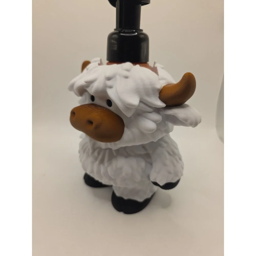 Highland Cow Soap Dispenser 3d Printed Holder Fits Bath Body Works Foaming Soap